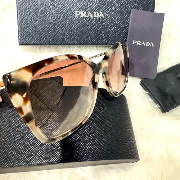 Prada Accessories - Prada Tortoise Shell Oversized Sunglasses
